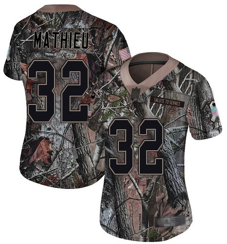 Chiefs #32 Tyrann Mathieu Camo Women's Stitched Football Limited Rush Realtree Jersey