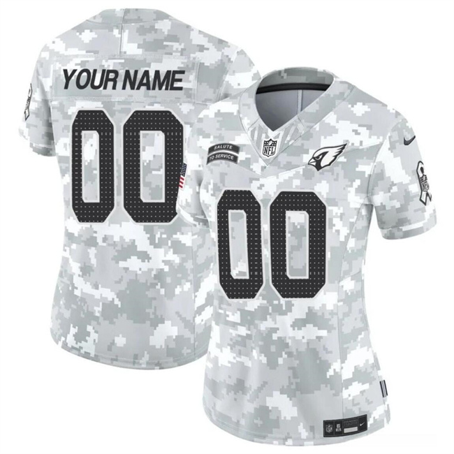 Women's Arizona Cardinals Active Player Custom 2024 F.U.S.E Arctic Camo Salute To Service Limited Stitched Football Jersey(Run Small)