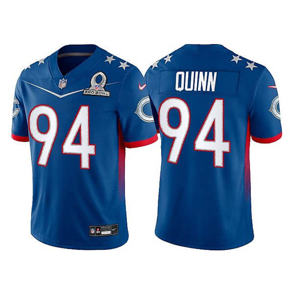 Men's Chicago Bears #94 Robert Quinn 2022 NFC Royal Pro Bowl Stitched Jersey