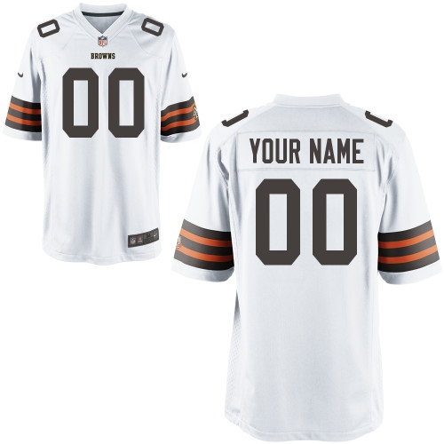 men's NEW cleveland browns customized game white jerseys