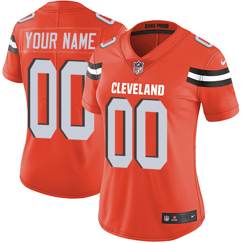 Nike Elite Orange Alternate Women's Jersey NFL Cleveland Browns Vapor Untouchable Customized jerseys