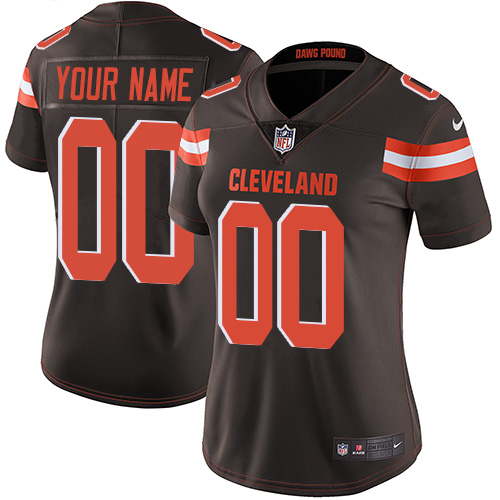 Nike Limited Brown Home Women's Jersey NFL Cleveland Browns Vapor Untouchable Customized jerseys