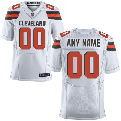 Men's Cleveland Browns Nike White Elite Custom Jersey