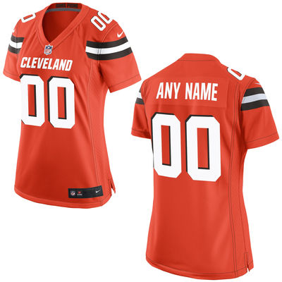 Women's Nike Cleveland Browns Orange Custom Game Jersey