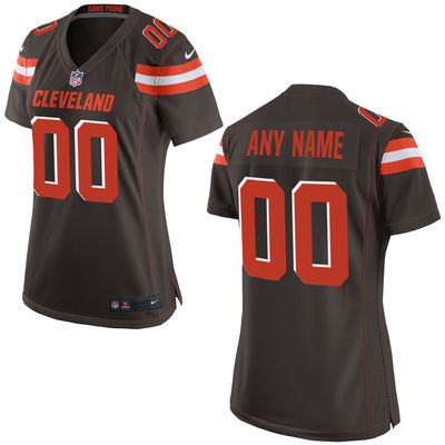 Women's Cleveland Browns Nike Brown Custom Game Jersey