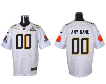 Nike NFL Cleveland Browns 2016 PRO BOWL White Men's Stitched Elite Customized Jersey