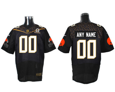 2016 Nike NFL Cleveland Browns 2016 PRO BOWL Black Men's Stitched Elite Customized Jersey