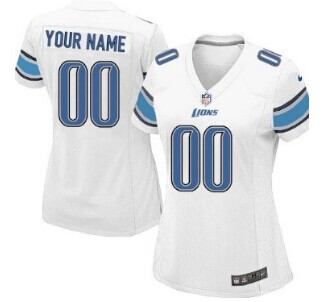 Women's Nike Detroit Lions Customized White Jersey