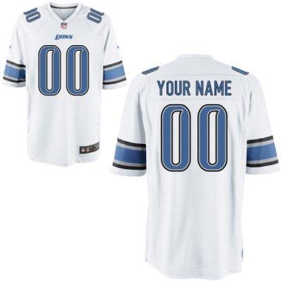 Youth NEW Detroit Lions Customized Game White Jerseys