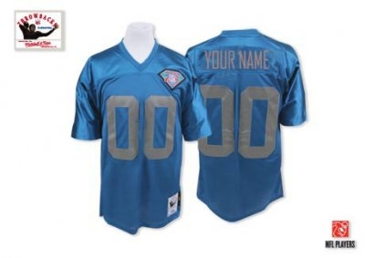 customized detroit lions jersey throwback blue football jersey