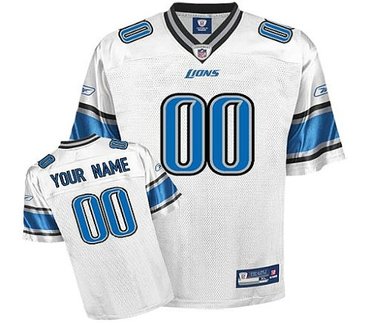 detroit lions customized white jersey (s-5xl)