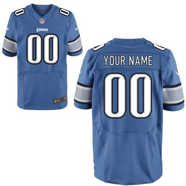 men's detroit lions customized elite team color jerseys