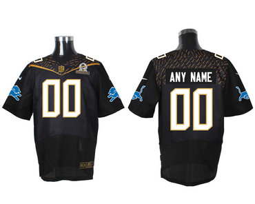 Nike NFL Detroit Lions 2016 PRO BOWL Black Men's Stitched Elite Customized Jersey