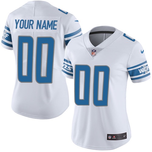 Nike Detroit Lions Elite White Road Women's Jersey NFL Vapor Untouchable Customized jerseys