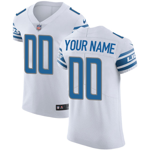 Nike Detroit Lions Elite White Road Men's Jersey NFL Vapor Untouchable Customized jerseys