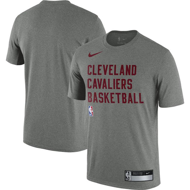 Men's Cleveland Cavaliers Heather Gray 2023 24 Sideline Legend Performance Practice T-Shirt