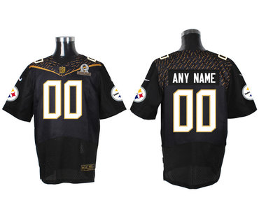 Nike NFL Pittsburgh Steelers 2016 PRO BOWL Black Men's Stitched Elite Customized Jersey