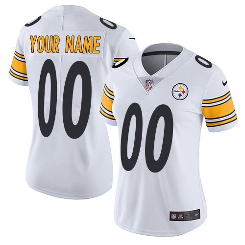 Nike NFL Pittsburgh Steelers Vapor Untouchable Customized Limited White Road Women's Jersey