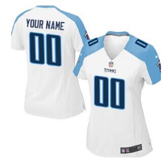 Women's Nike Tennessee Titans Customized White Limited Jersey