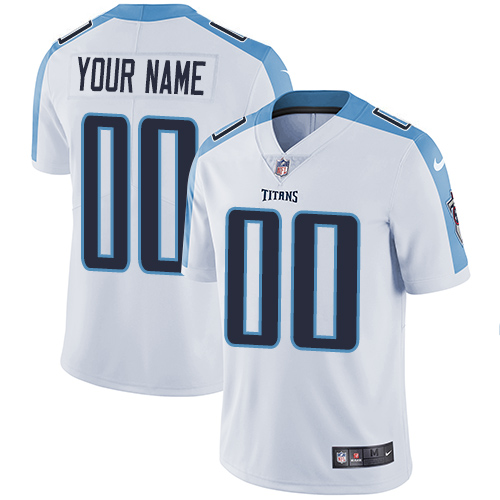 Nike Titans White Men's Customized Vapor Untouchable Player Limited Jersey