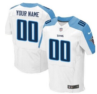 Nike Tennessee Titans Customized White Elite Jersey