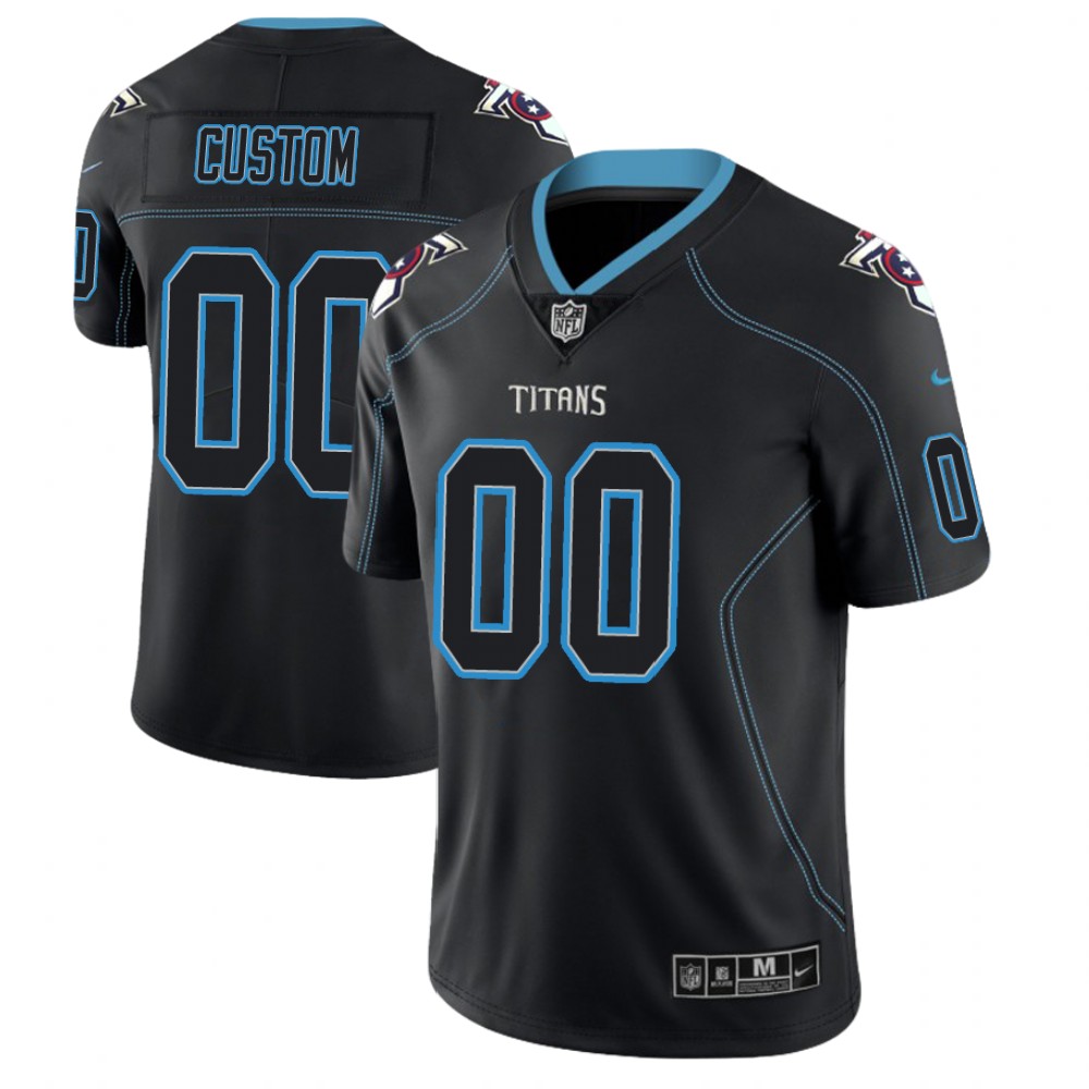 Tennessee Titans Custom 2018 Lights Out Color Rush Limited Black Jersey