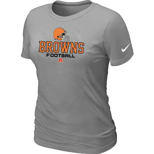 Women Cleveland Browns light Grey T-Shirt