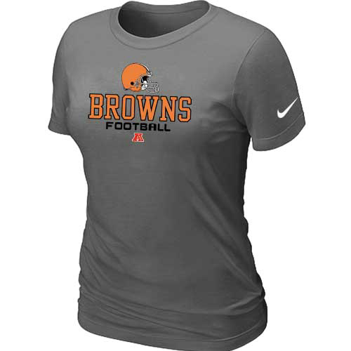 Women Cleveland Browns Deep Grey T-Shirt