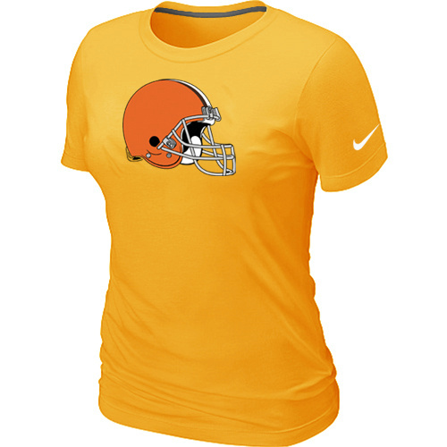 Women Cleveland Browns Yellow T-Shirts