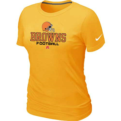 Women Cleveland Browns Yellow T-Shirt