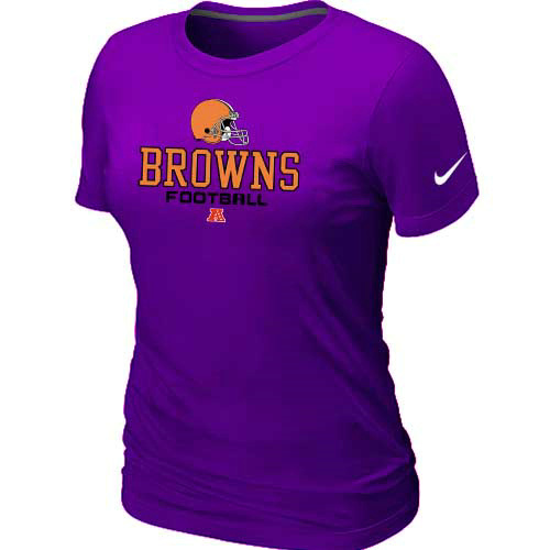 Women Cleveland Browns Purple T-Shirt