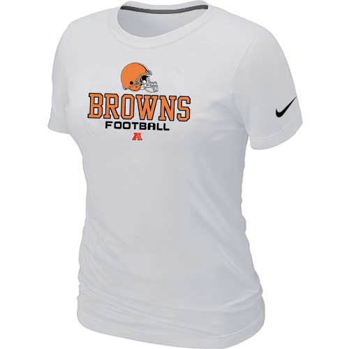 Women Cleveland Browns White T-Shirt