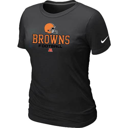 Women Cleveland Browns Black T-Shirt