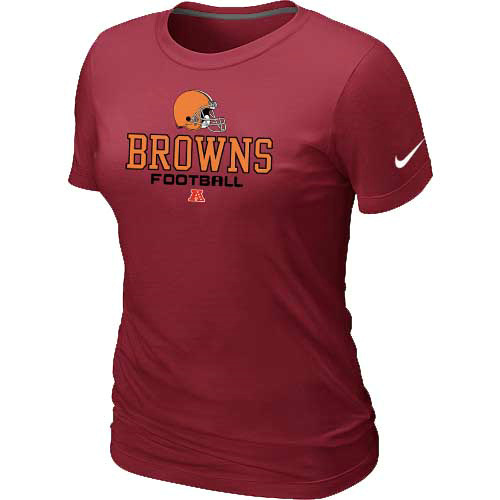 Women Cleveland Browns Red T-Shirt