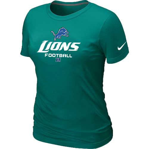 Women Detroit Lions Light Green T-Shirt