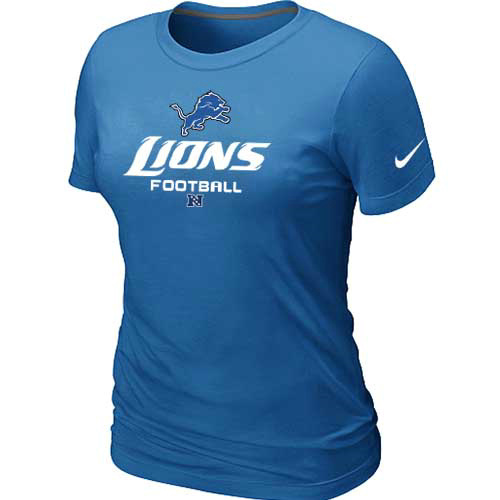 Women Detroit Lions Light blue T-Shirt