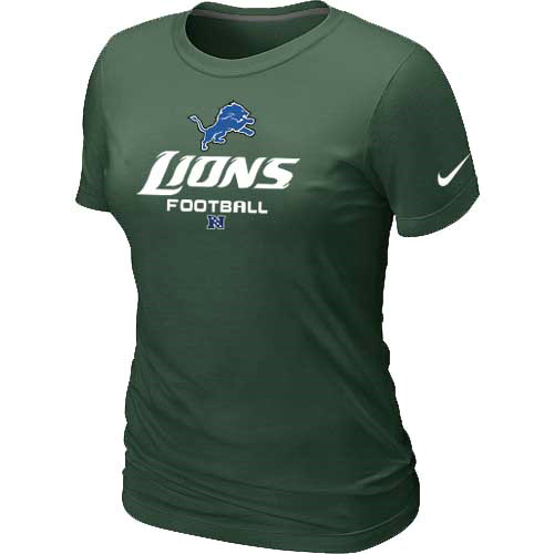 Women Detroit Lions Deep Green T-Shirt