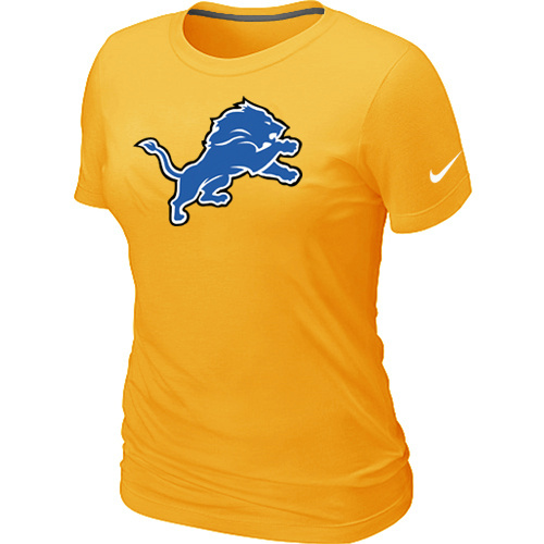 Women Detroit Lions Yellow T-Shirts