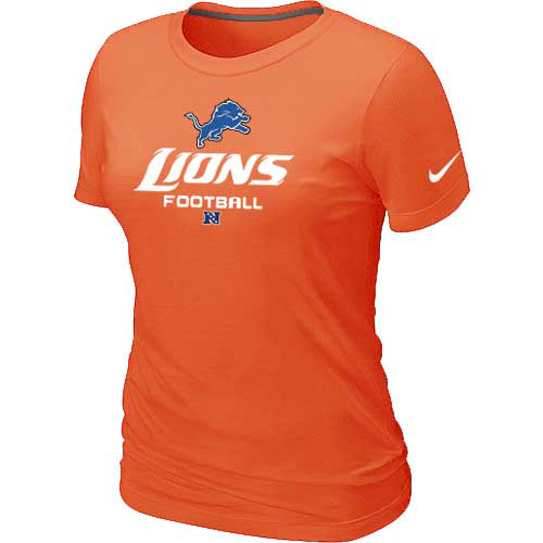 Women Detroit Lions Orange T-Shirt