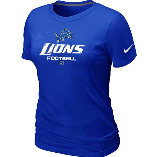 Women Detroit Lions Blue T-Shirt