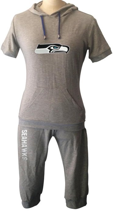 NFL Seattle Seahawks women's Hooded sport suit Grey