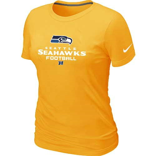 Women Seattle Seahawks Yellow T-Shirt