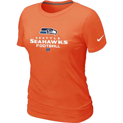 Women Seattle Seahawks Orange T-Shirt