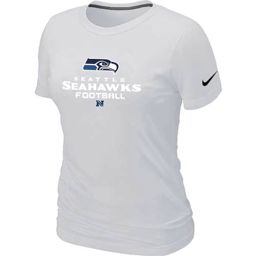 Women Seattle Seahawks White T-Shirt