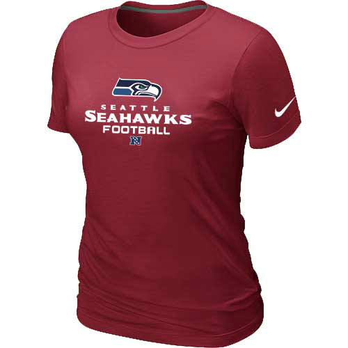 Women Seattle Seahawks Red T-Shirt