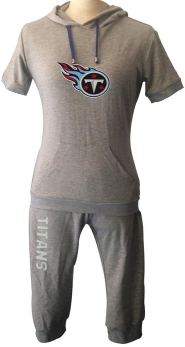 NFL Tennessee Titans women's Hooded sport suit Grey