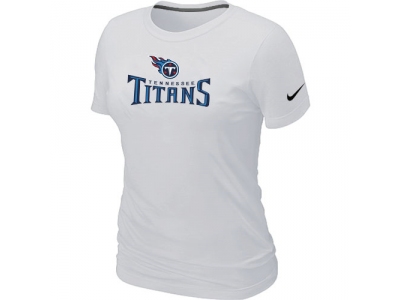 Women NEW Tennessee Titans Authentic Logo T-Shirt - White