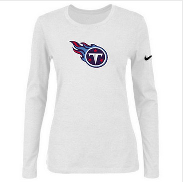 Women Nike Tennessee Titans Of The City Long Sleeve Tri-Blend NFL T-Shirt White