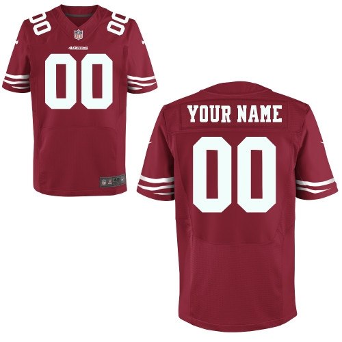 men's san francisco 49ers customized elite team color jerseys