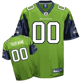 seattle seahawks customized green jersey